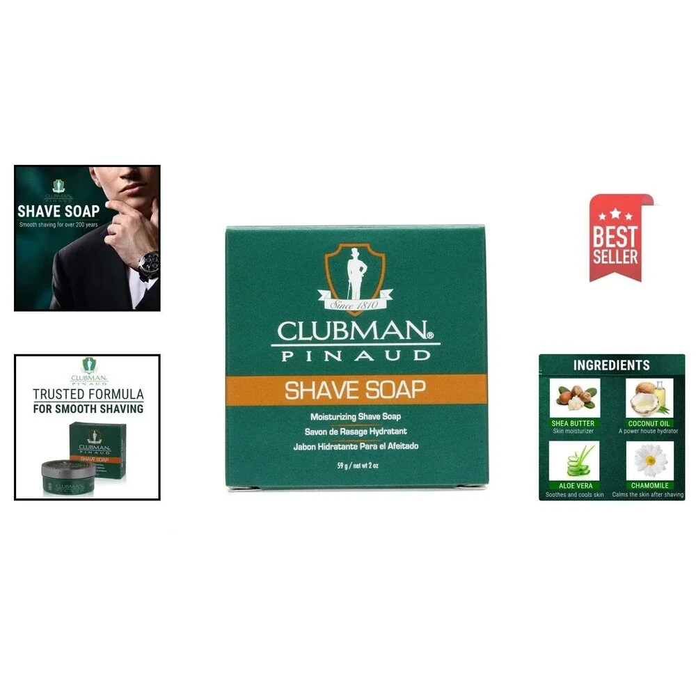 Clubman Pinaud Moisturizing Shave Soap 2oz